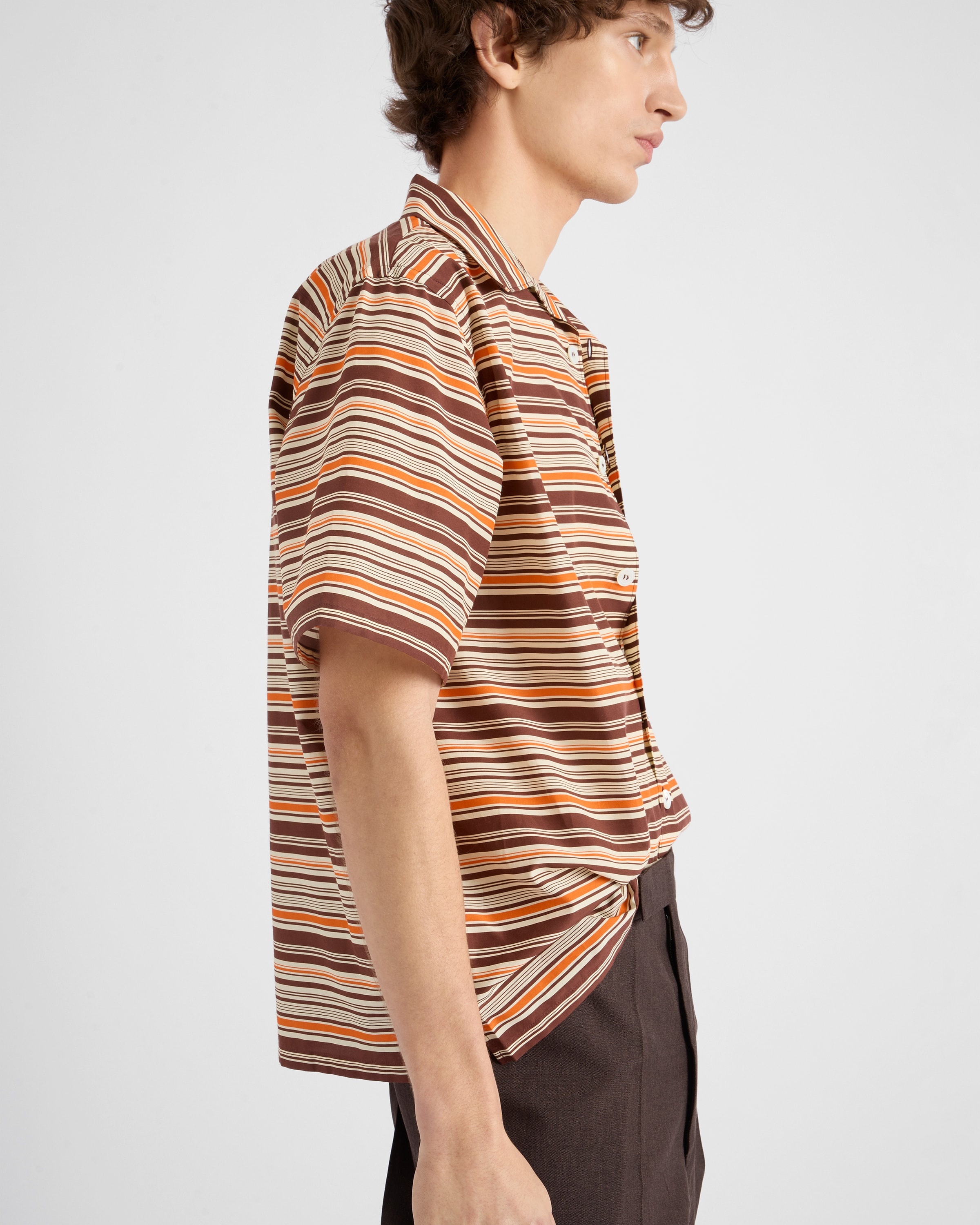 Striped cotton bowling shirt - 6