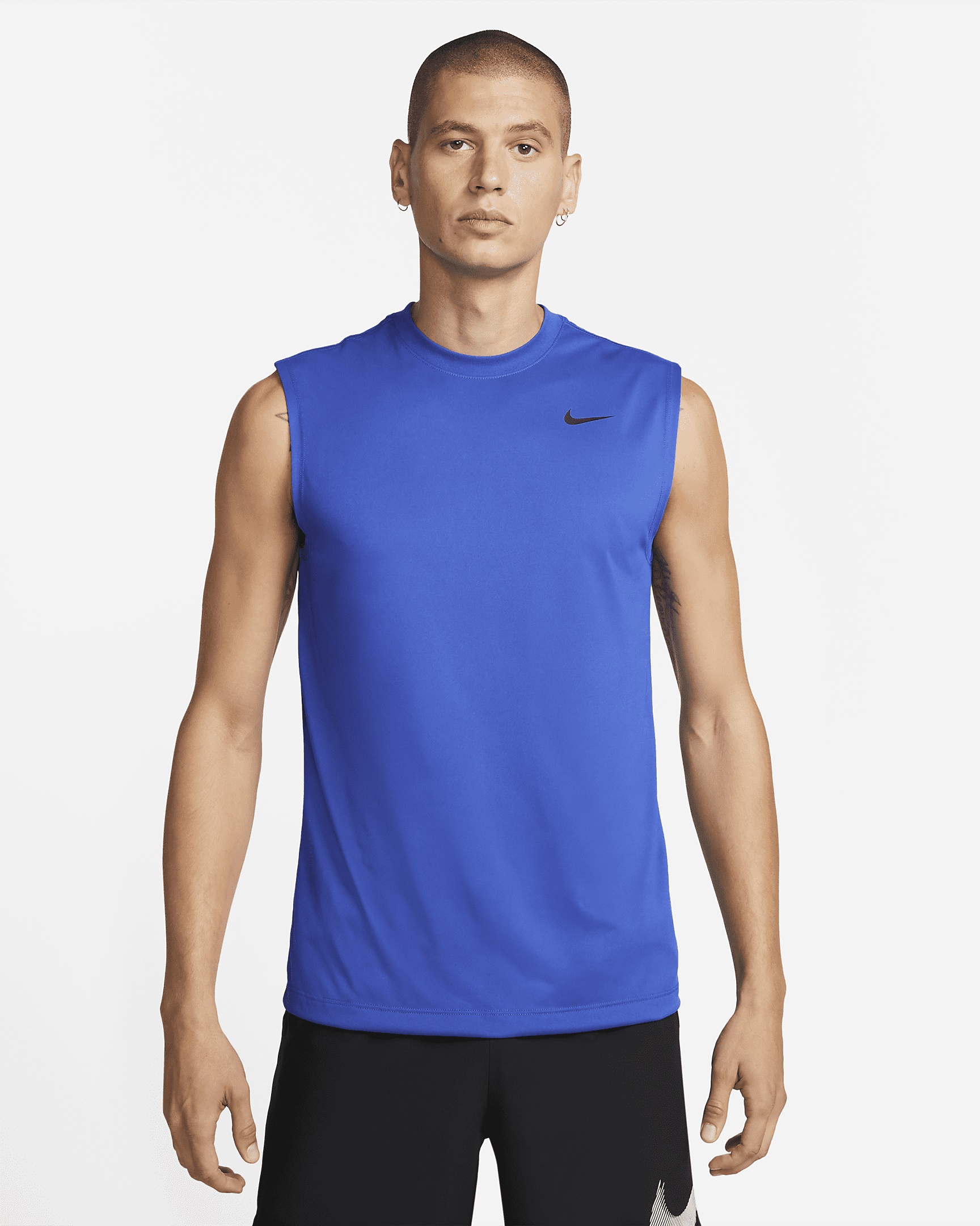 ★ Nike★ Dry Fit Legend Sleeveless Fitness T-Shirt M White Nike Dri-Fit Legend Sleeveless Fitness T-Shirt - White