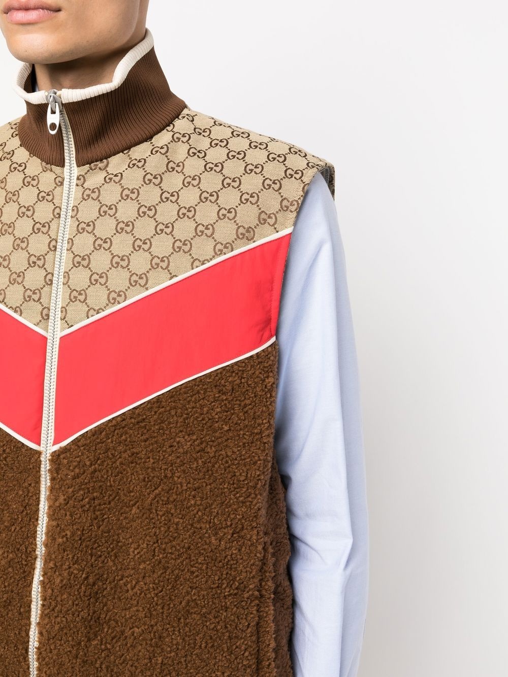GG monogram-pattern zip-up jacket - 6