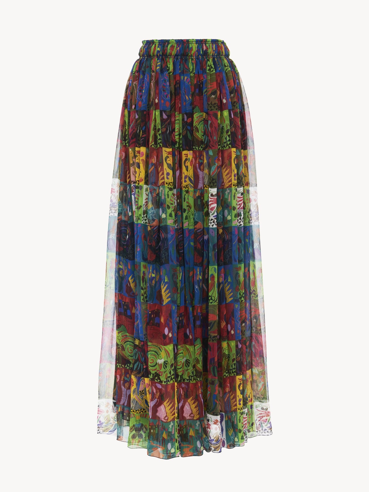 RUCHED LONG SKIRT - 2