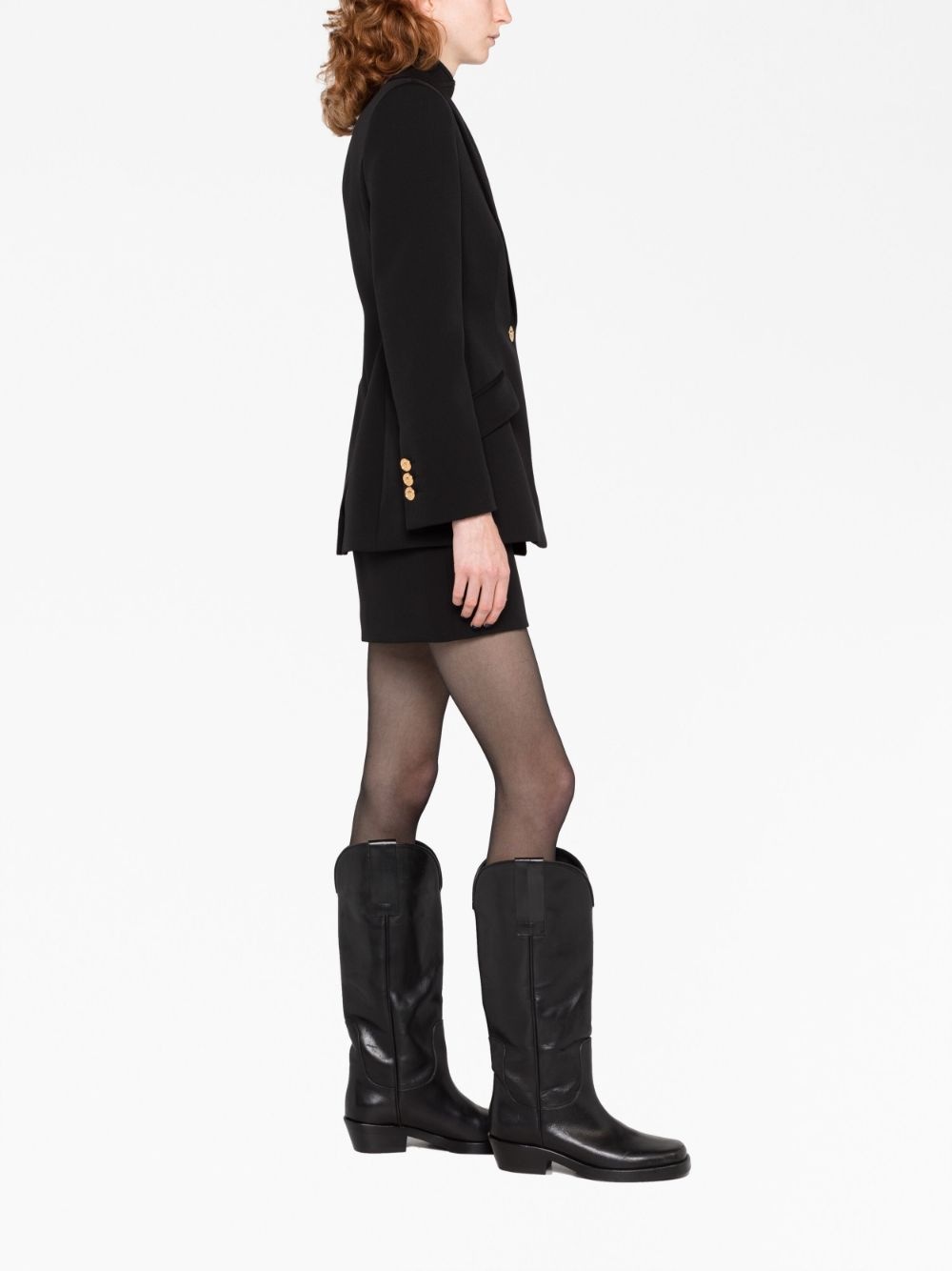 single-breasted wool blazer - 6