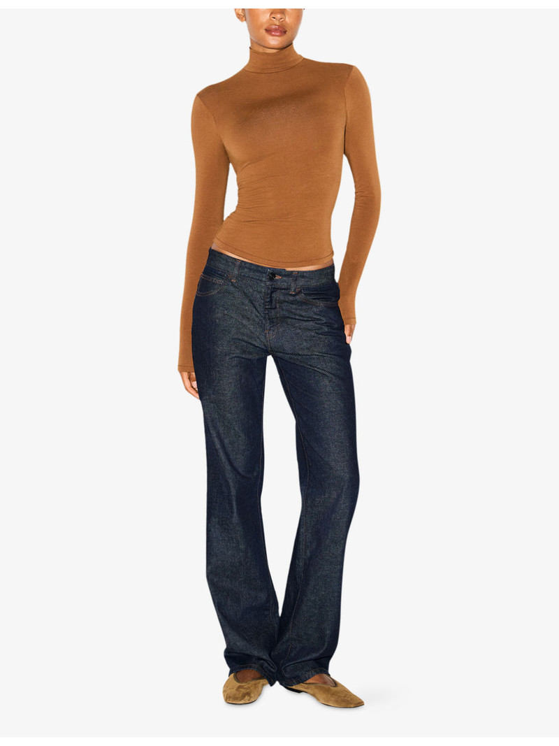 SKIMS Cotton Jersey Turtleneck Stretch-Cotton Top outlook