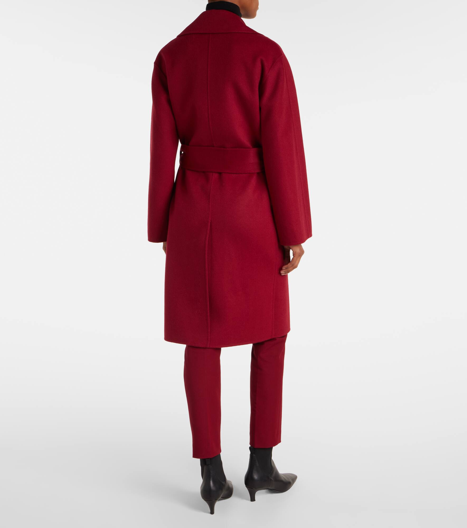 Wool and cashmere wrap coat - 3