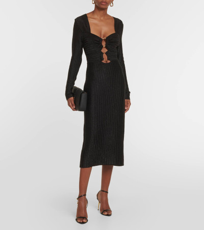 TOM FORD Metallic cotton and wool midi dress outlook