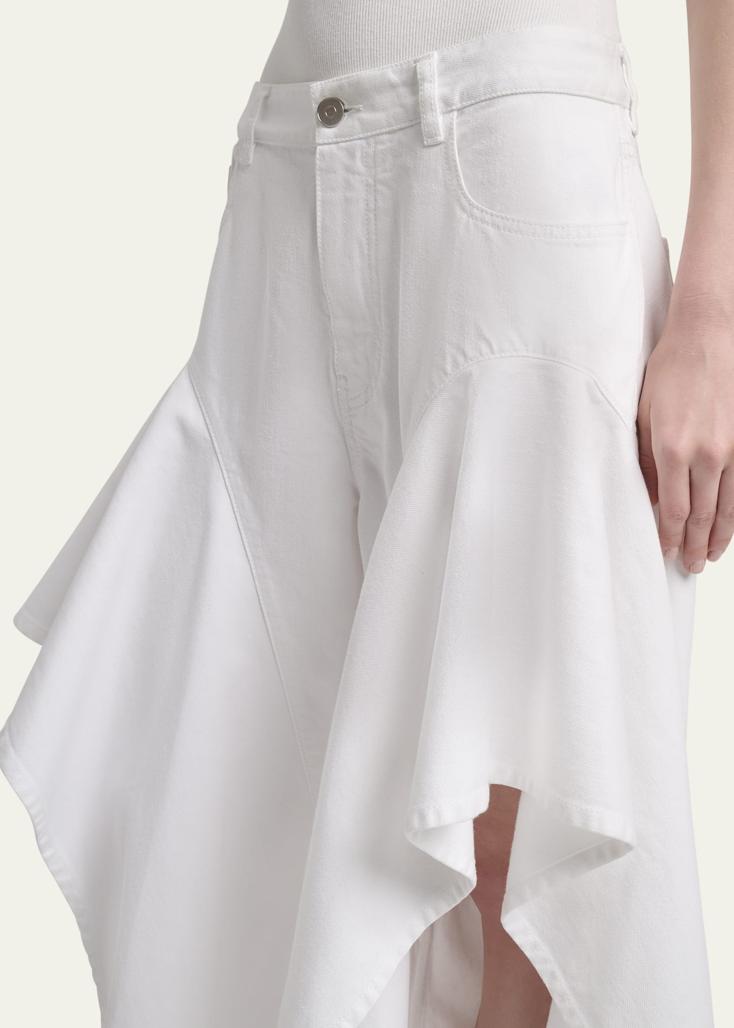 Ruffle Slit Jeans - 5