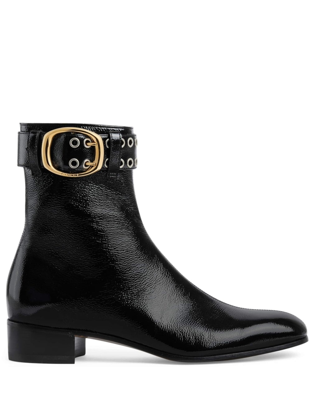 buckle-strap ankle boots - 1