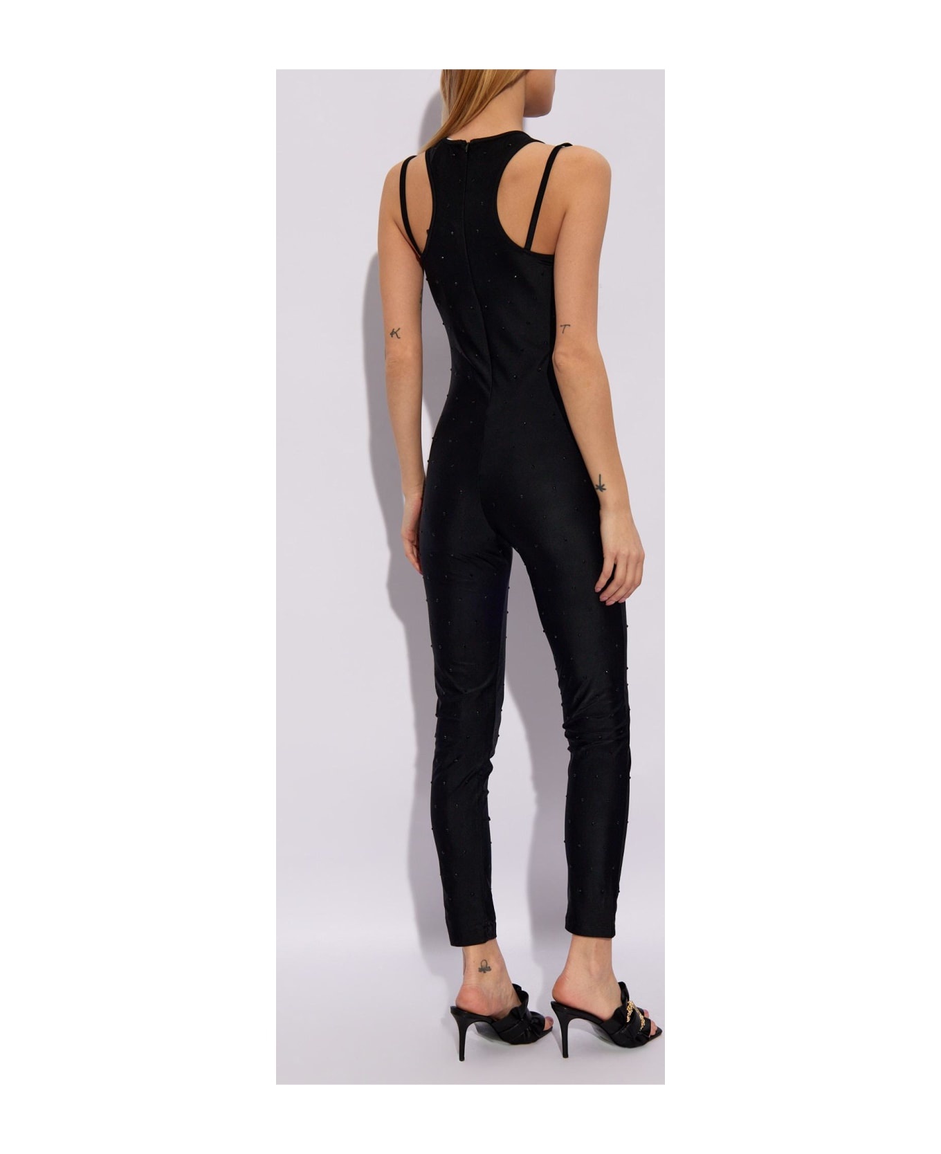 Embellished Halterneck Sleeveless Jumpsuit - 2