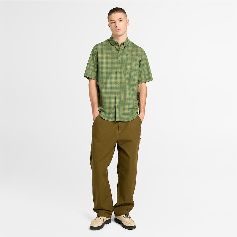 Men's Checkered Poplin Short-Sleeve Shirt 5