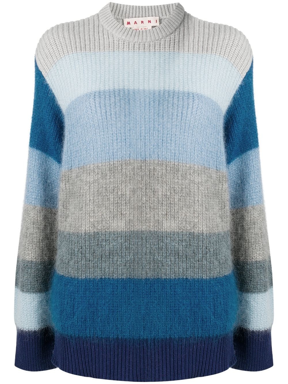 rib-knit striped jumper - 1