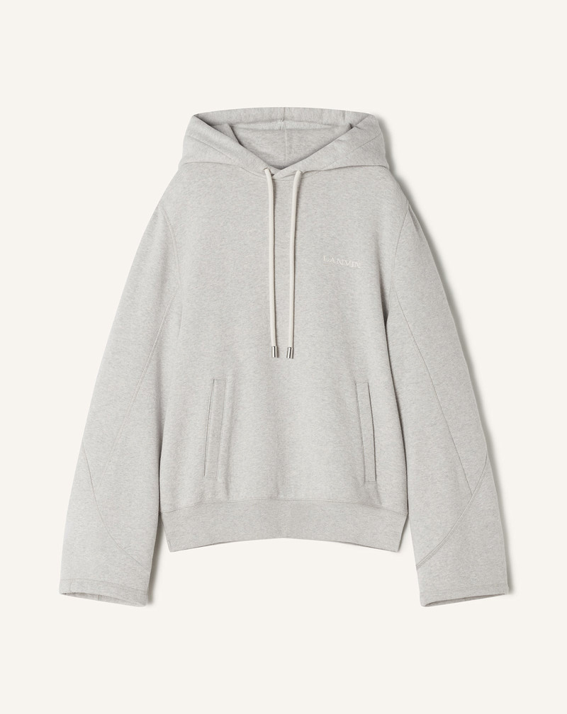 COTTON FLEECE AND CASHMERE HOODIE 1