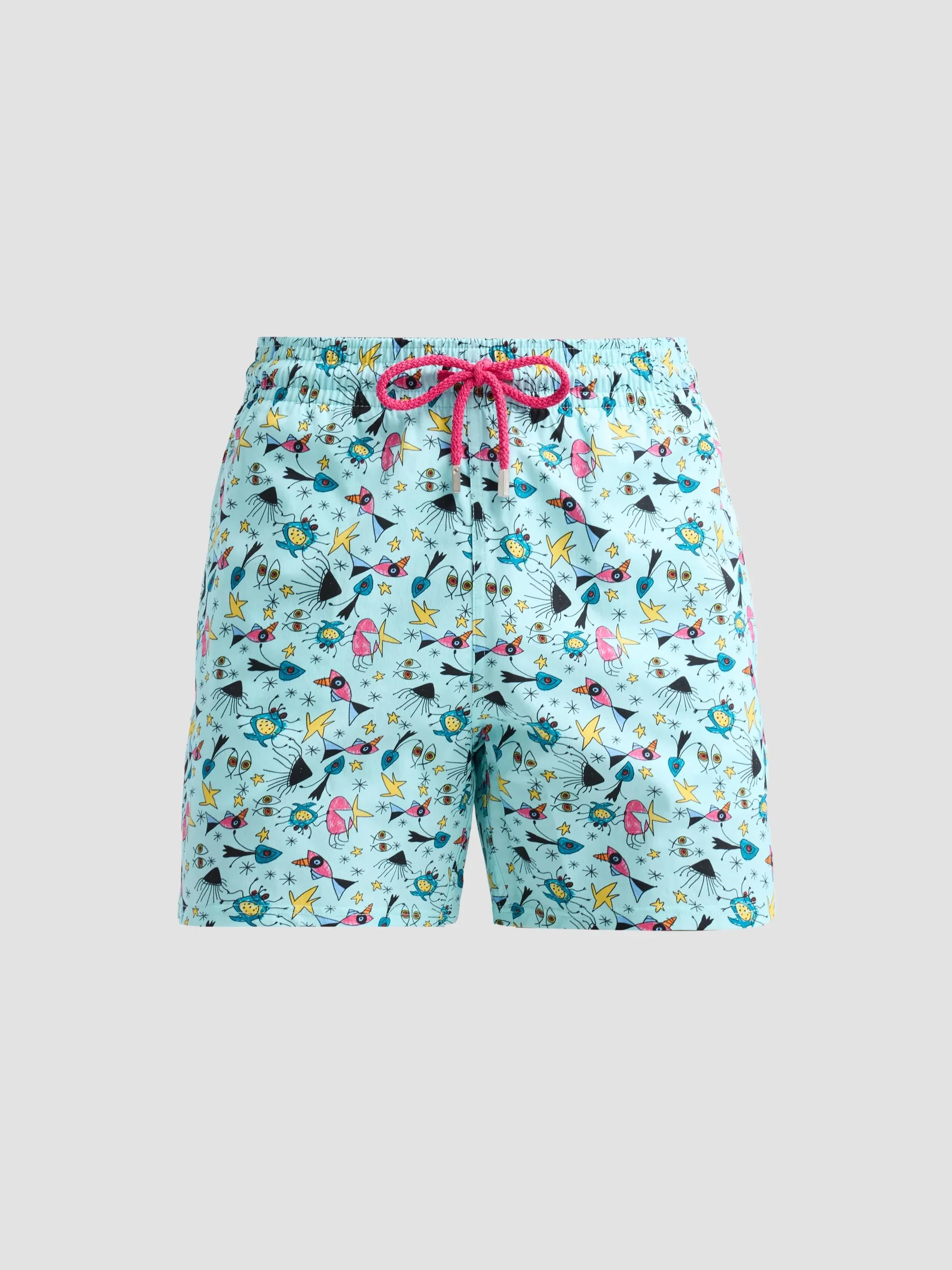 Men's Aquatic Carnival Drawstring Swim Shorts - Island Turtle - 1