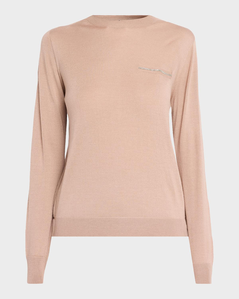 Crewneck Cashmere-Silk Sweater 1