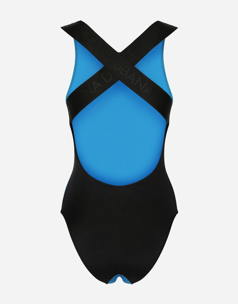 Racer-style one-piece swimsuit 3