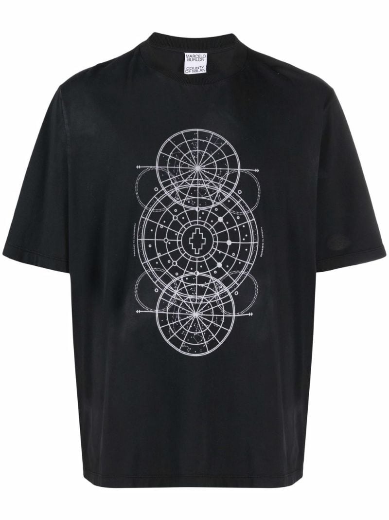 Astral-print T-shirt - 1