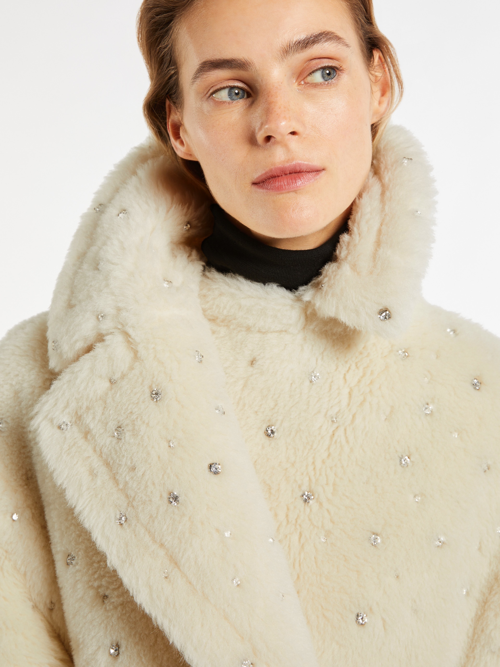 Max Mara SPARKLYTED2 Sparkling Teddy Bear Icon Coat | REVERSIBLE