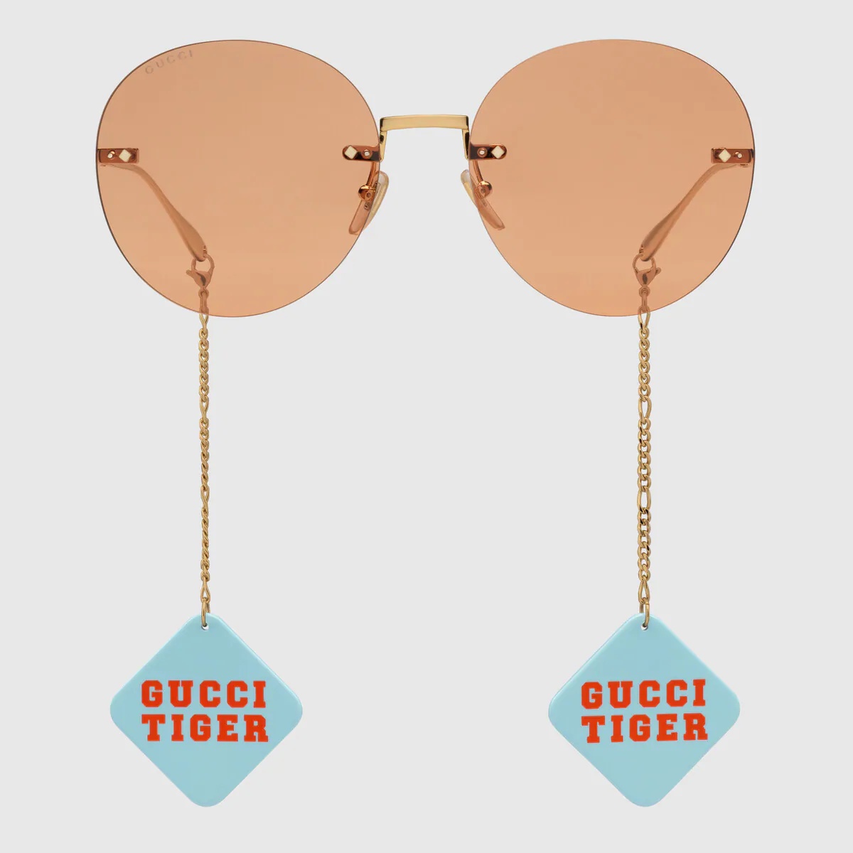 Gucci Tiger round-frame sunglasses with pendant - 1