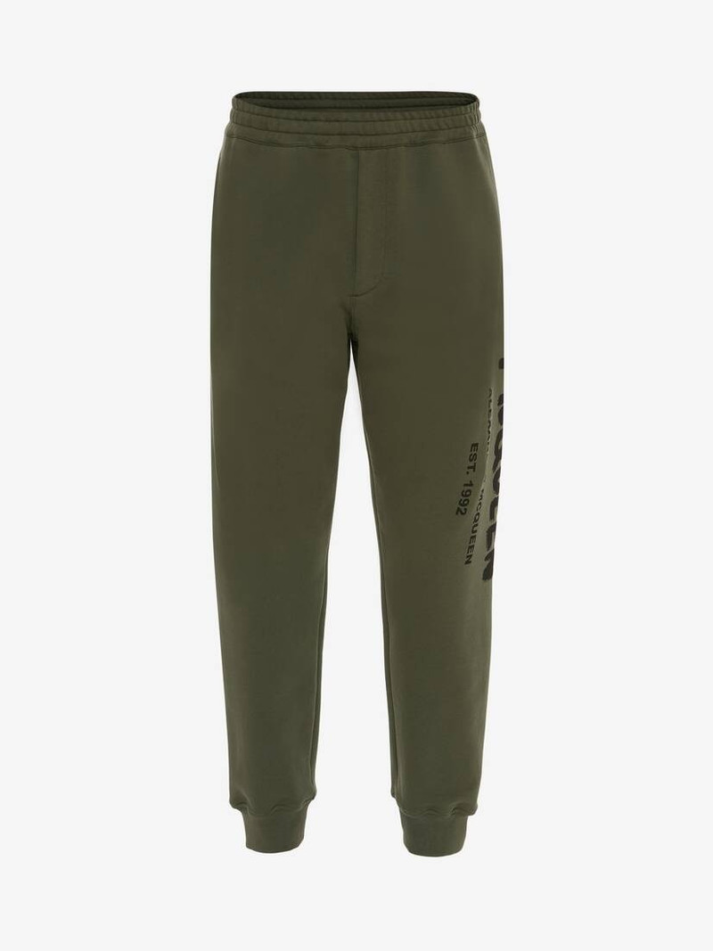 Mcqueen Graffiti Joggers in Khaki 1