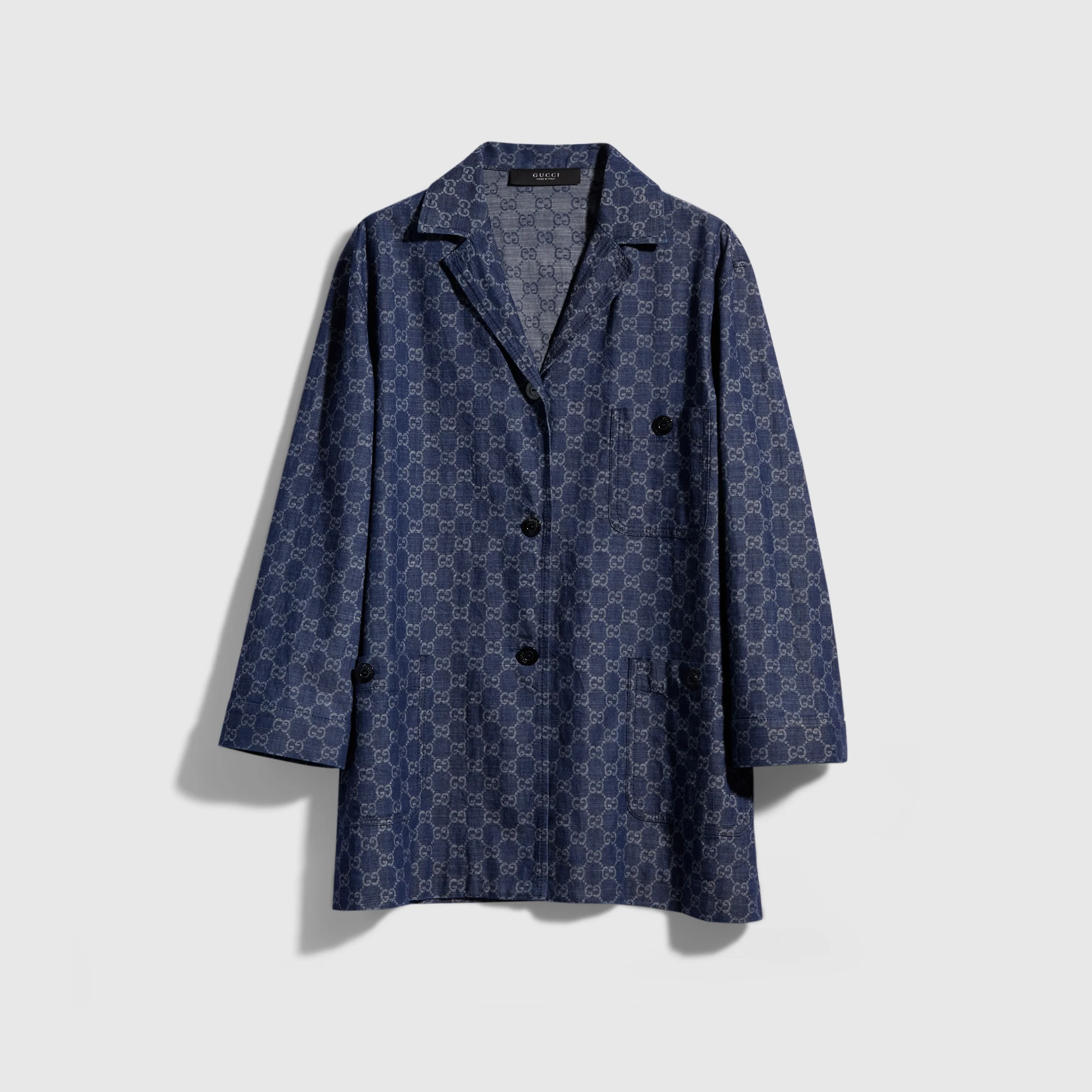 GG cotton denim jacquard jacket - 1