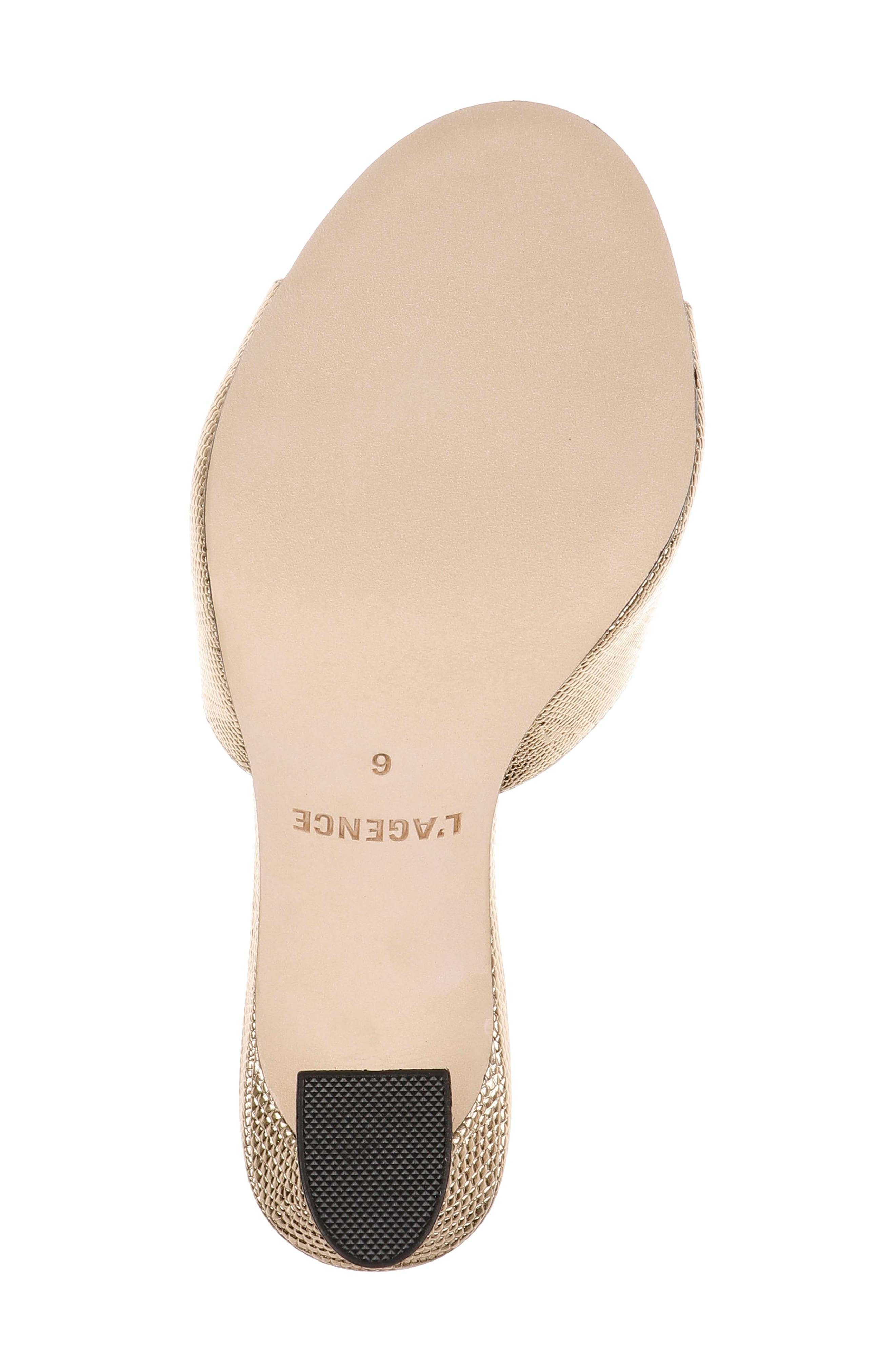 L'AGENCE Avery Slide Sandal in Goldlizard at Nordstrom - 6