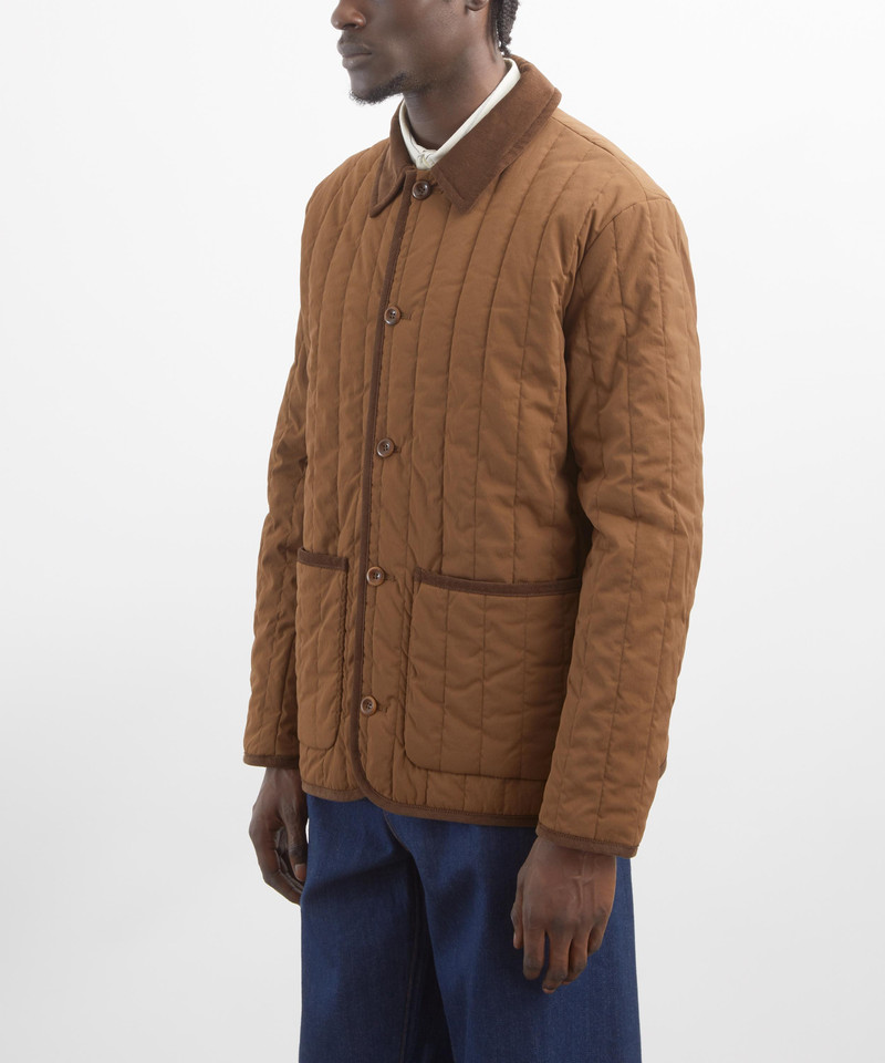 A.P.C. Leone Chestnut Brown Quilted Jacket outlook