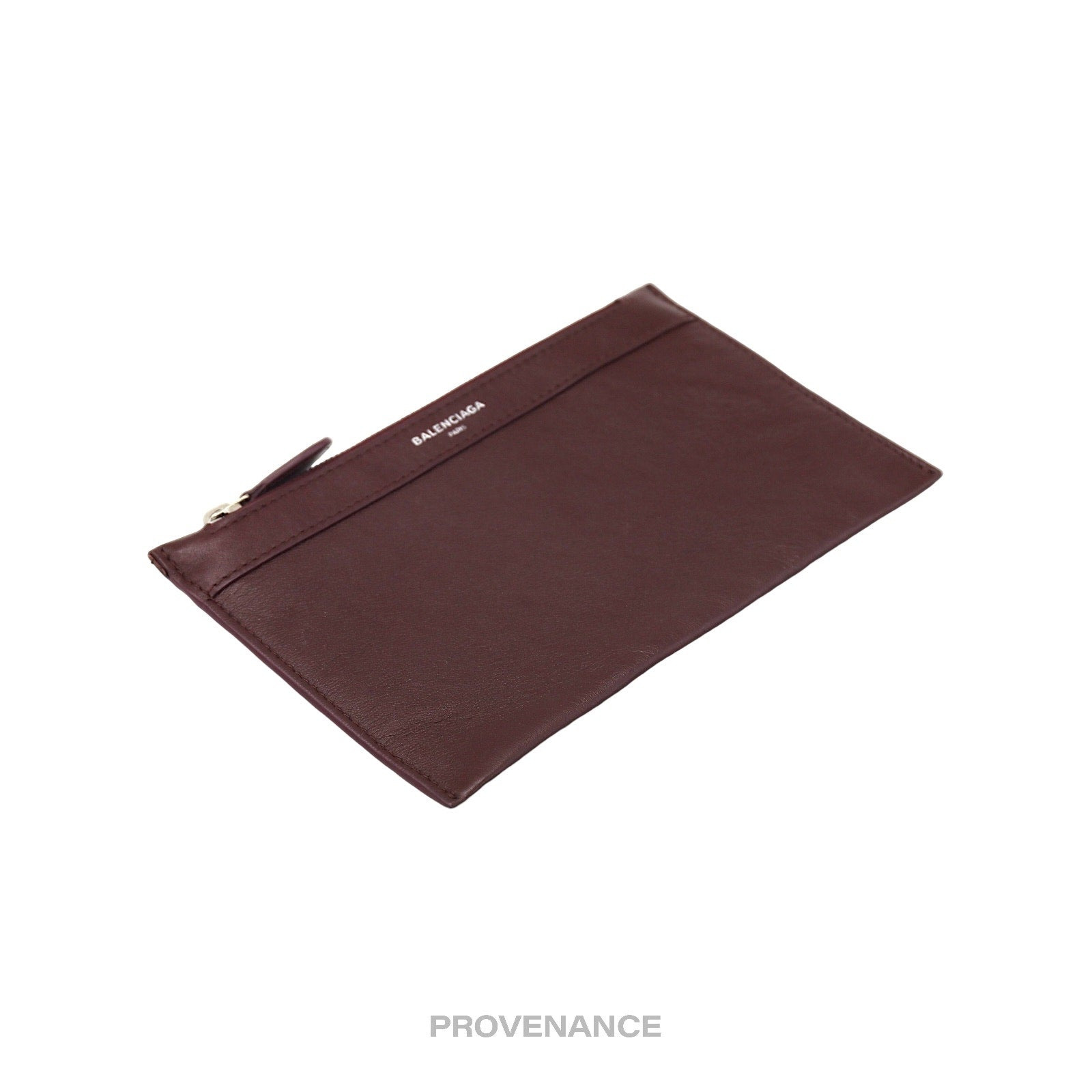 Balenciaga Zip Pouch Wallet - Bordeaux Leather - 3