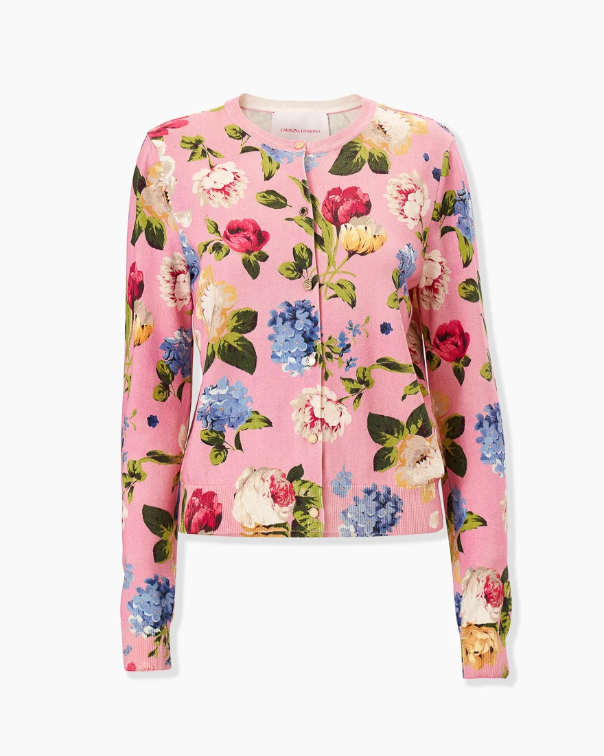 Floral-Print Cardigan - 1