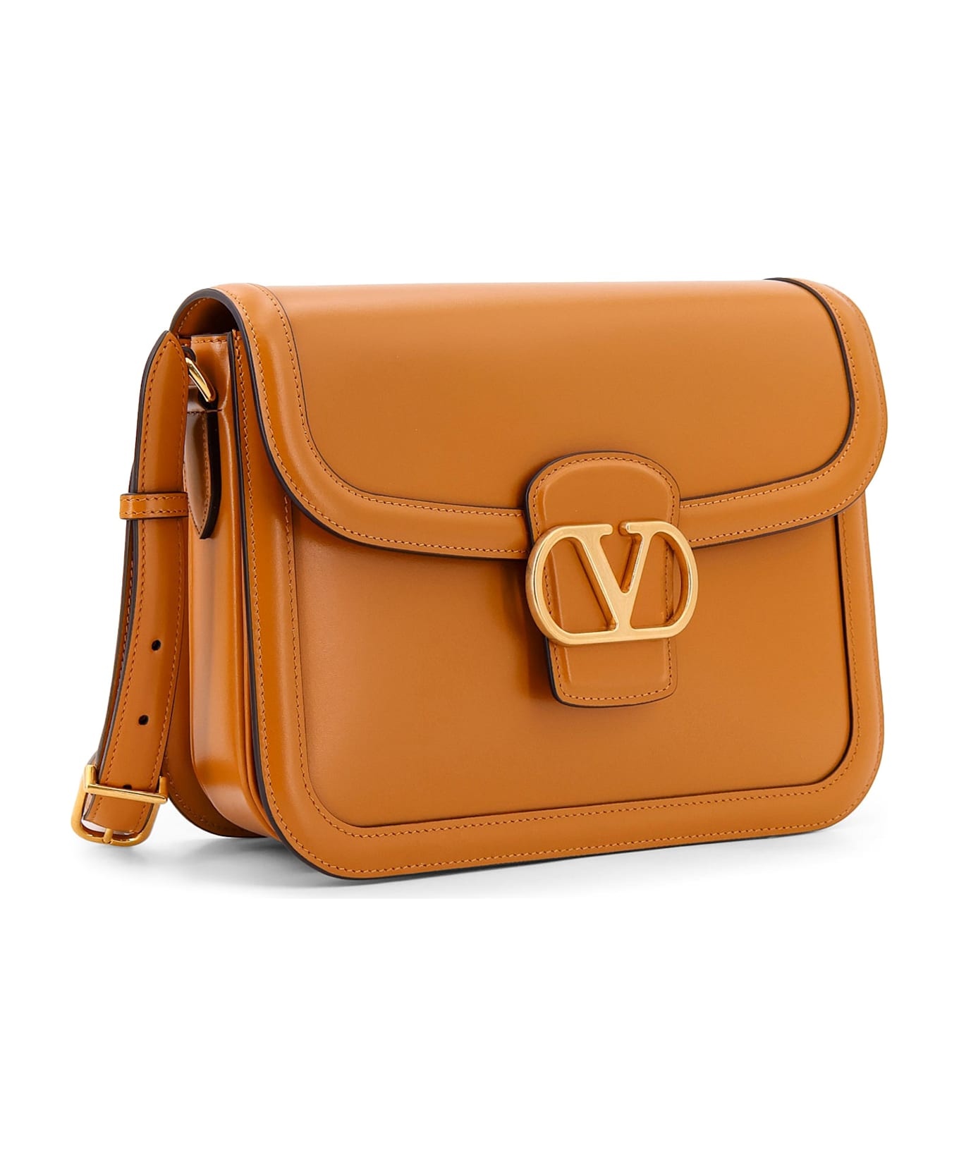 Orange Leather 9to5 Shoulder Bag - 3