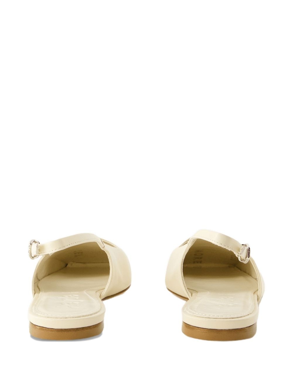 Liya slingback leather flat pumps - 3