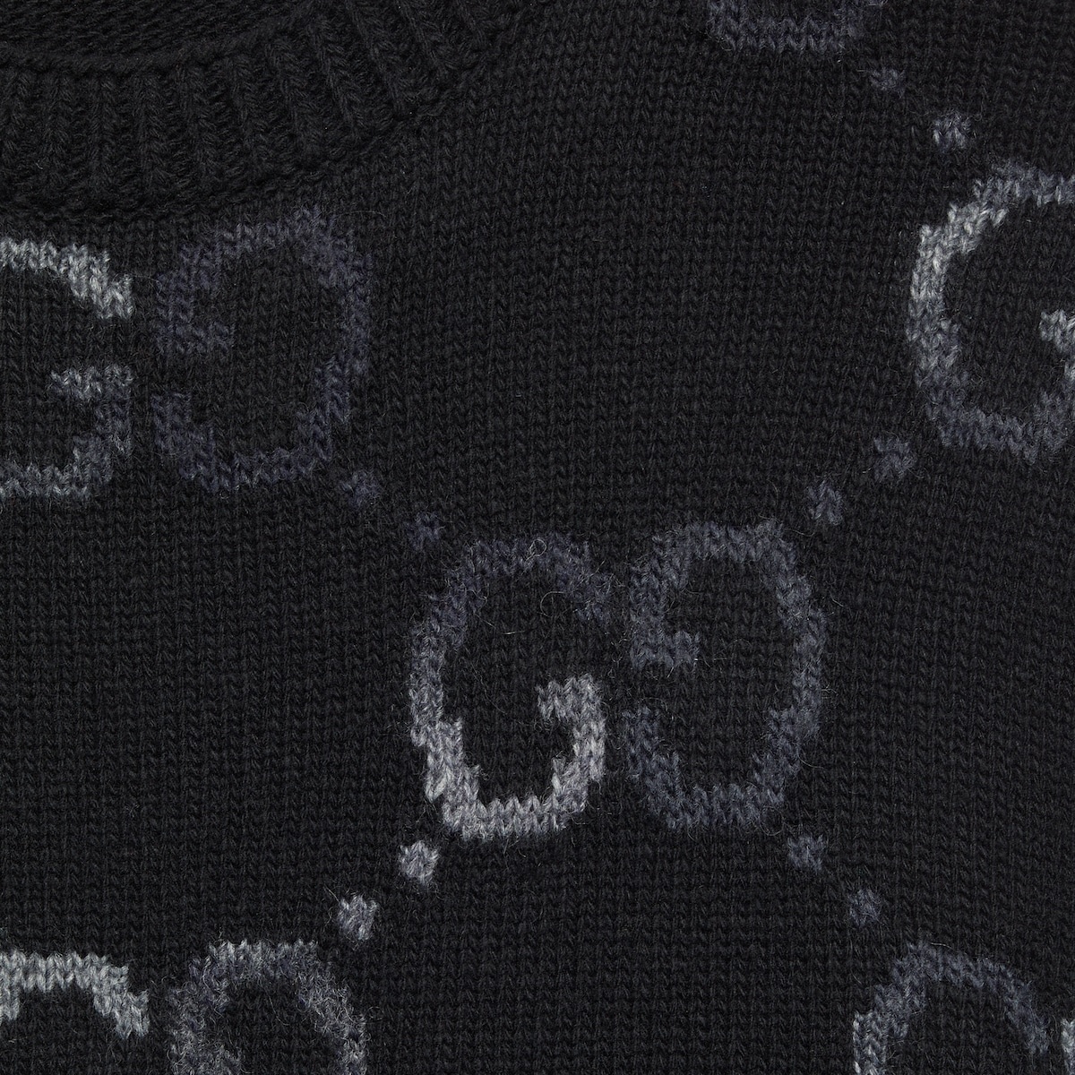 Wool sweater with GG intarsia - 4