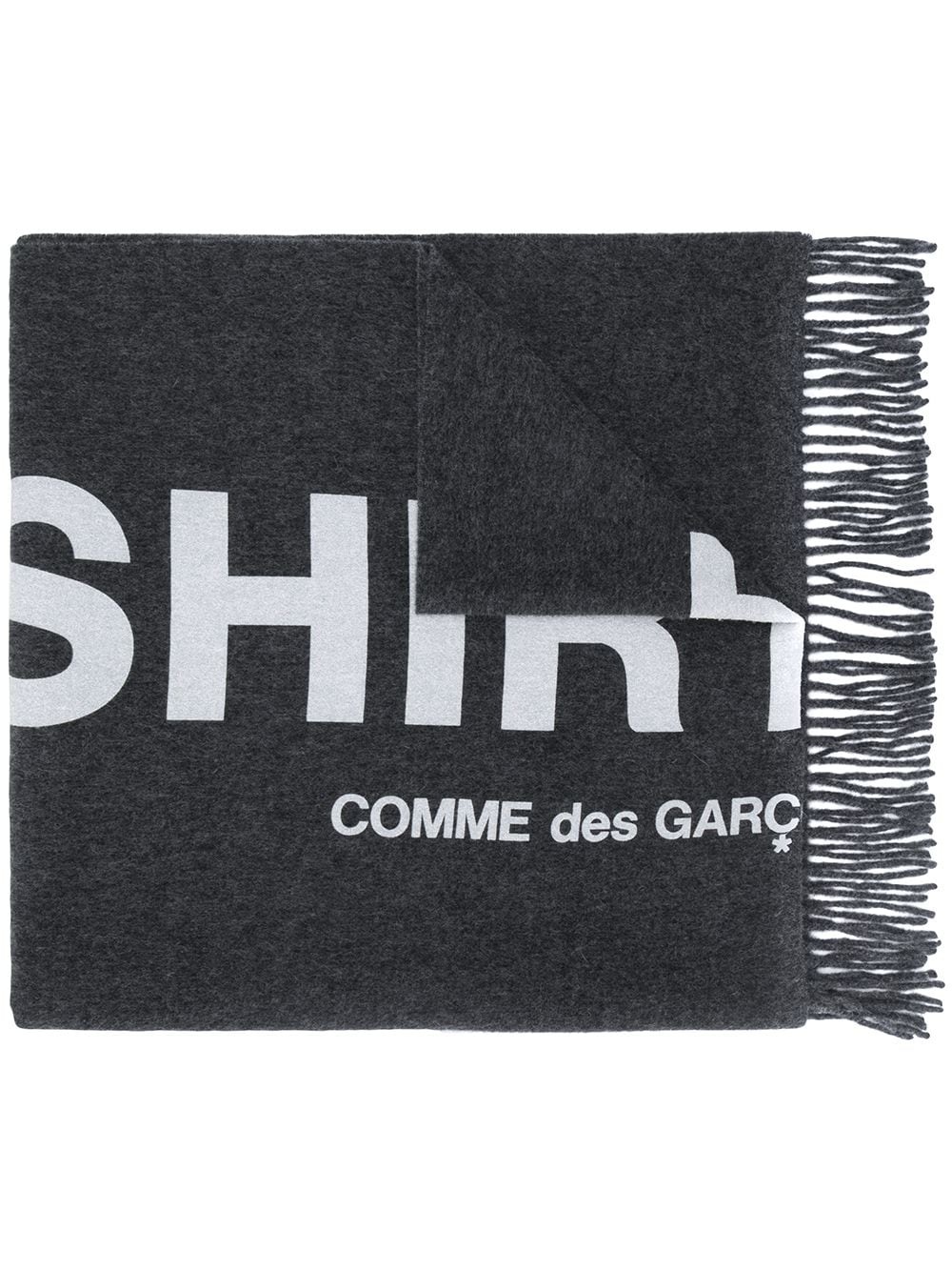 logo print scarf - 1