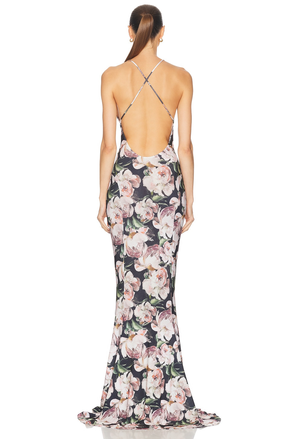 Low Back Slip Fishtail Gown - 4