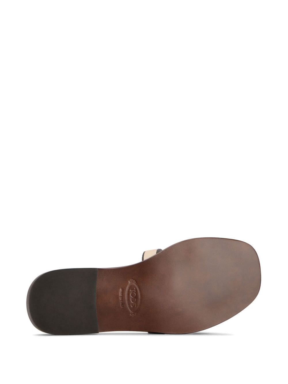 leather logo strap sandals - 3