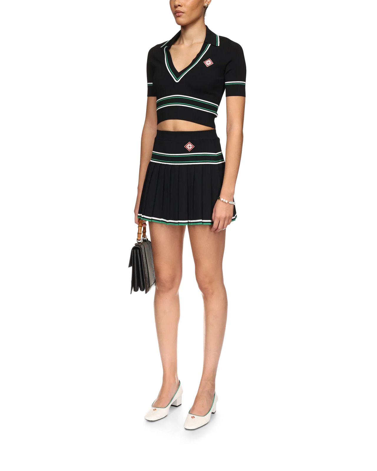 Pleated Knit Skirt - 3