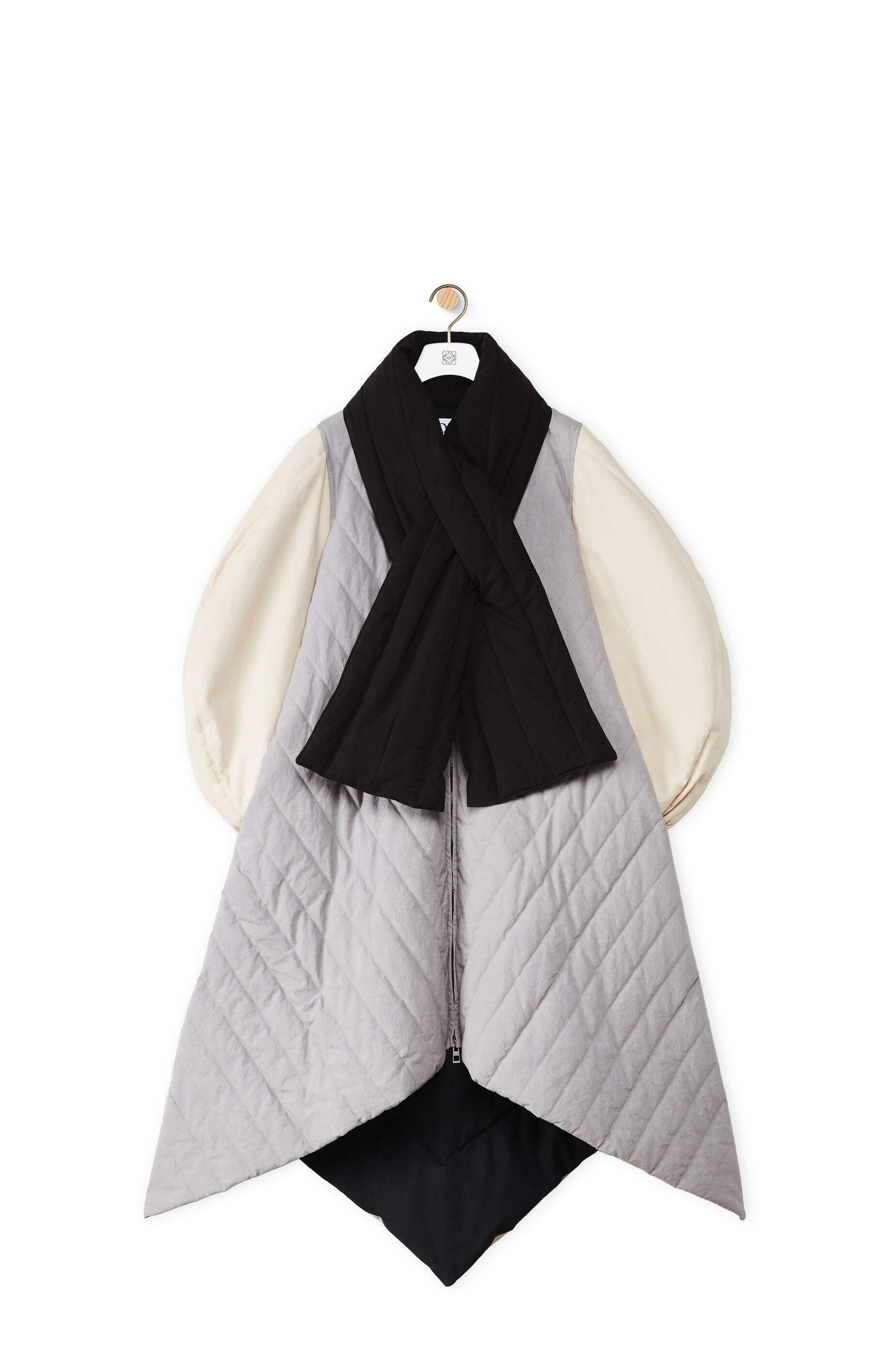 Circular sleeve parka in cotton - 1