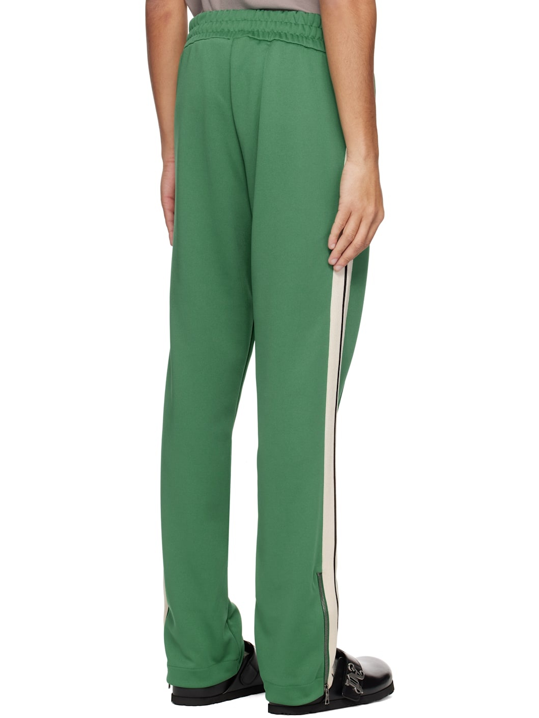 Green Embroidered Logo Track Pants - 3