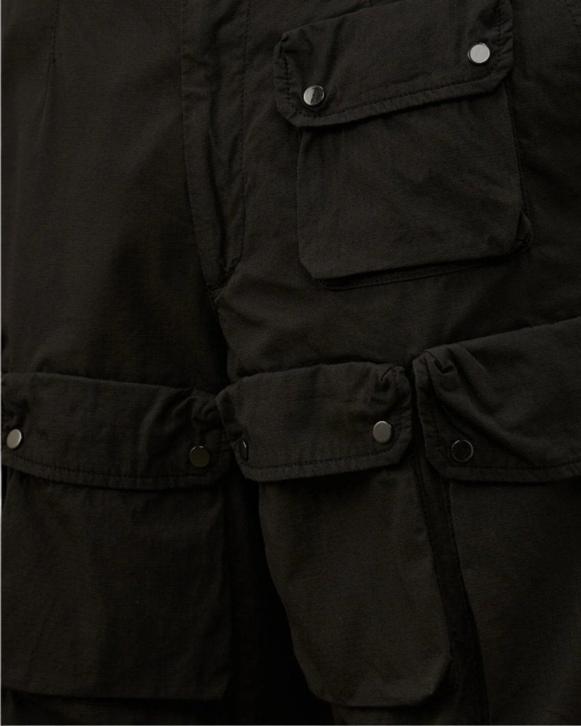 RIPSTOP LOOSE CARGO PANTS (BLACK) - 2