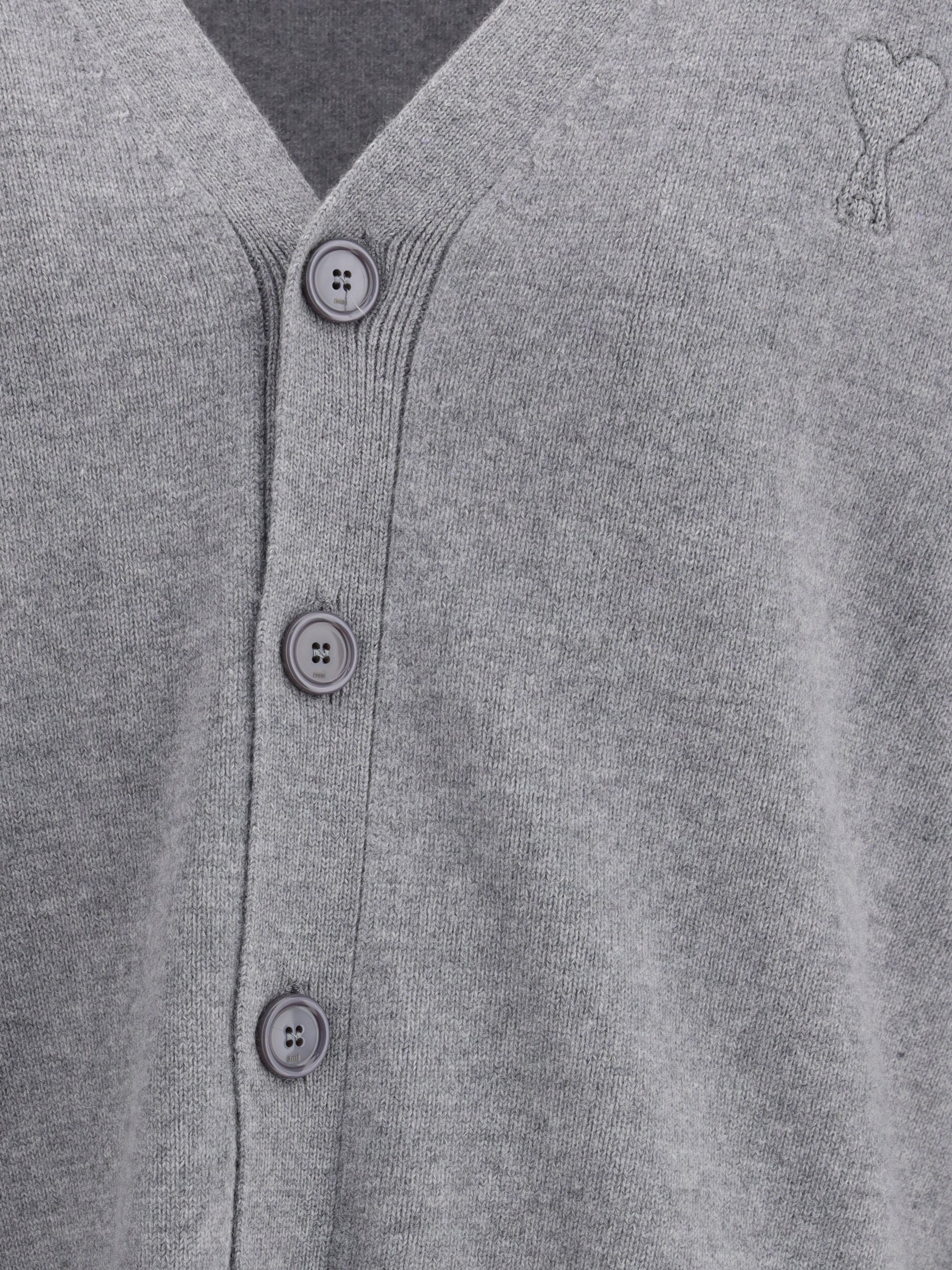 Ami Paris Men Ami De Coeur Cardigan - 3