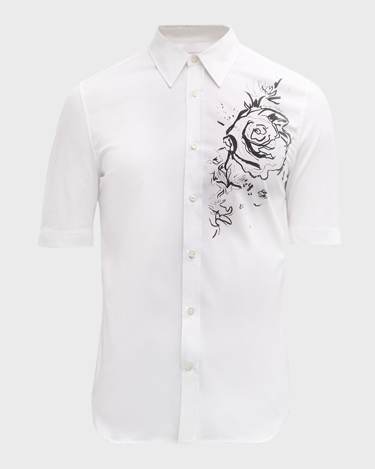 Men's Wax Floral-Print Dress Shirt - 1