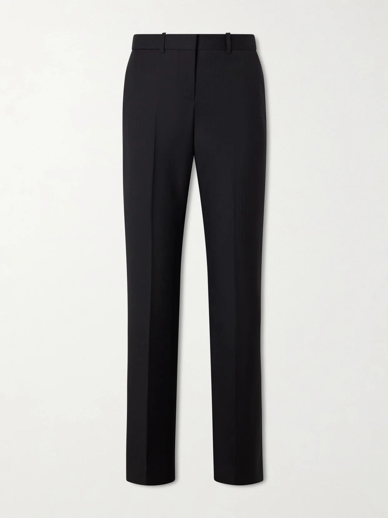 Pinstriped Wool Low-rise Tapered Pants - 1