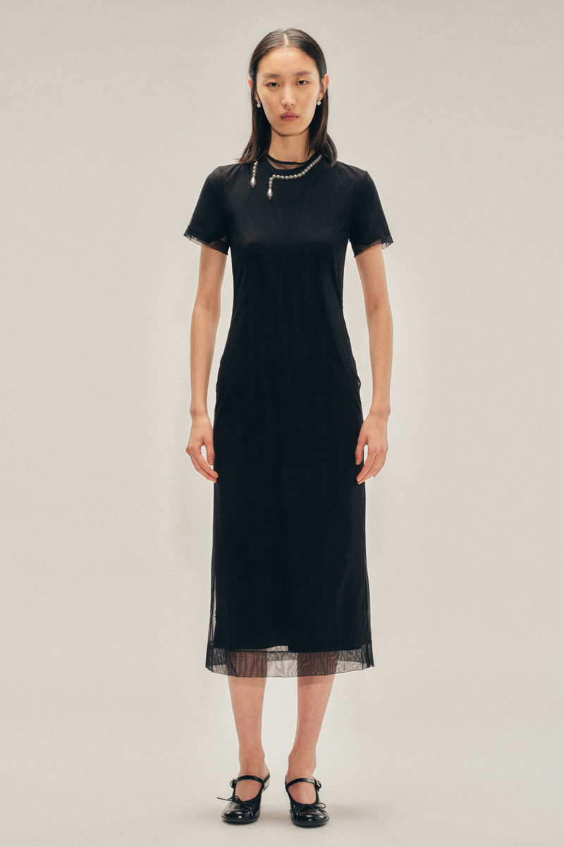 Beaded Layered Liquid Dress 1