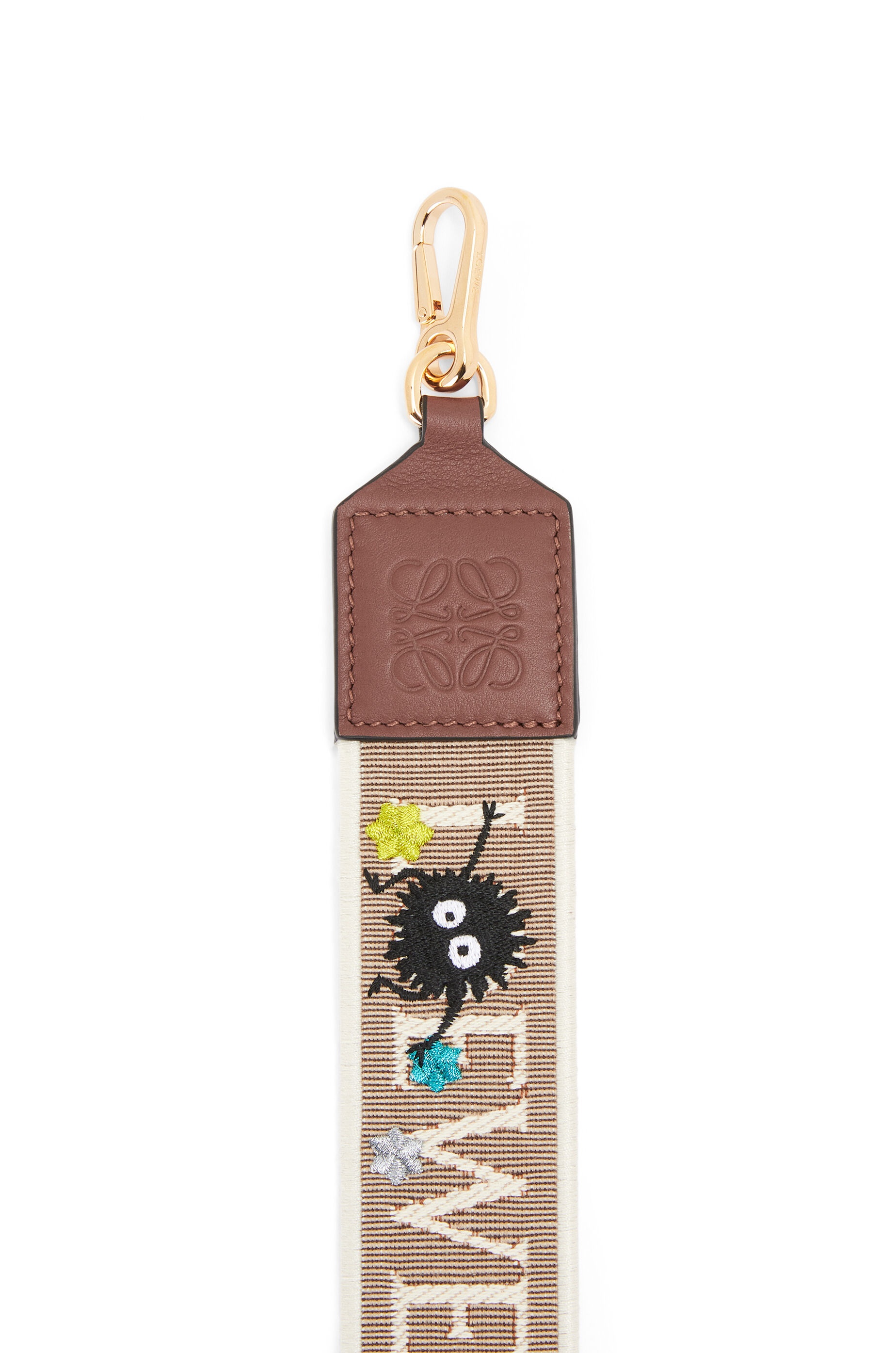 Susuwatari strap in Anagram jacquard and calfskin - 2