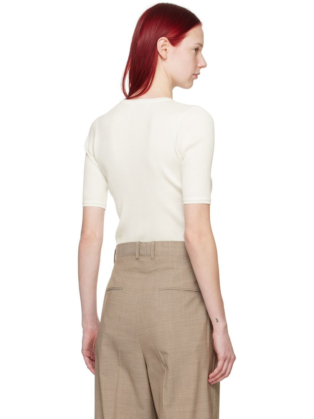 White Rib T-Shirt - 3