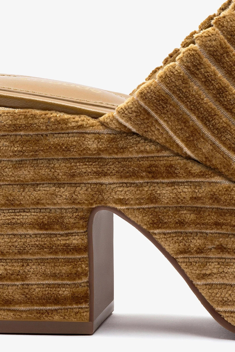 Miso Platform Clog In Latte Velvet 4