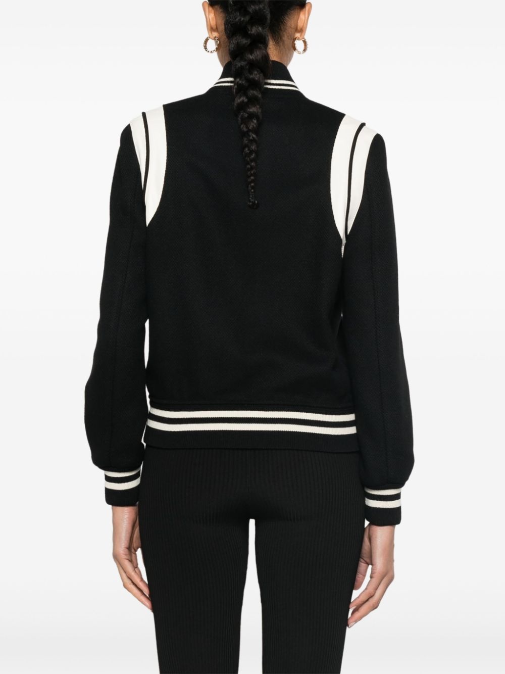two-tone varsity jacket - 4
