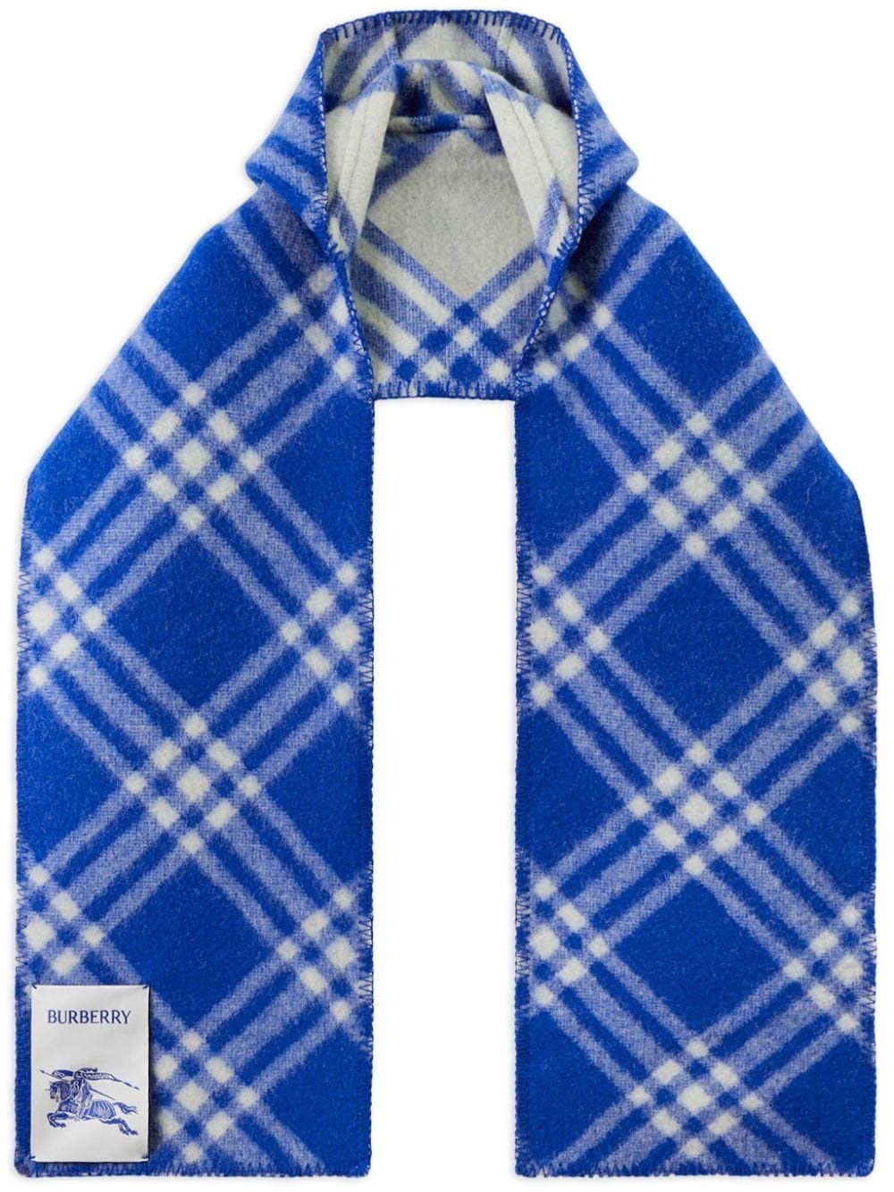 check-pattern wool scarf - 1