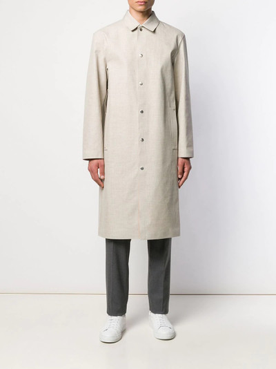 Jil Sander pointed collar trench coat outlook