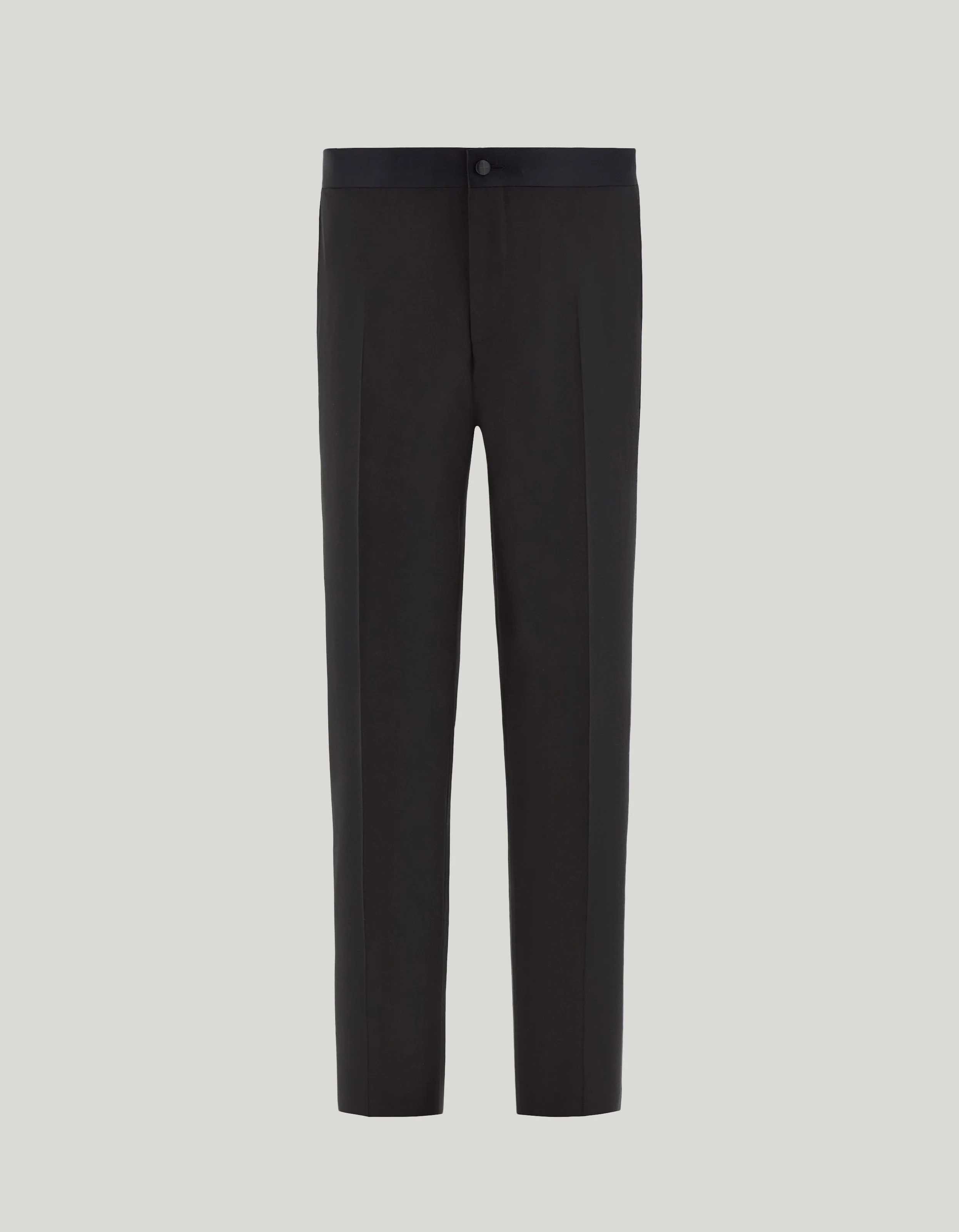 REGULAR FIT BLACK TUXEDO PANTS IN 150'S WOOL - 1