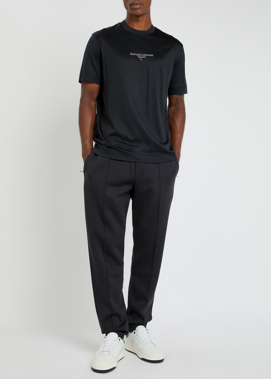 Emporio Armani Logo-embroidered Jersey T-shirt - 4