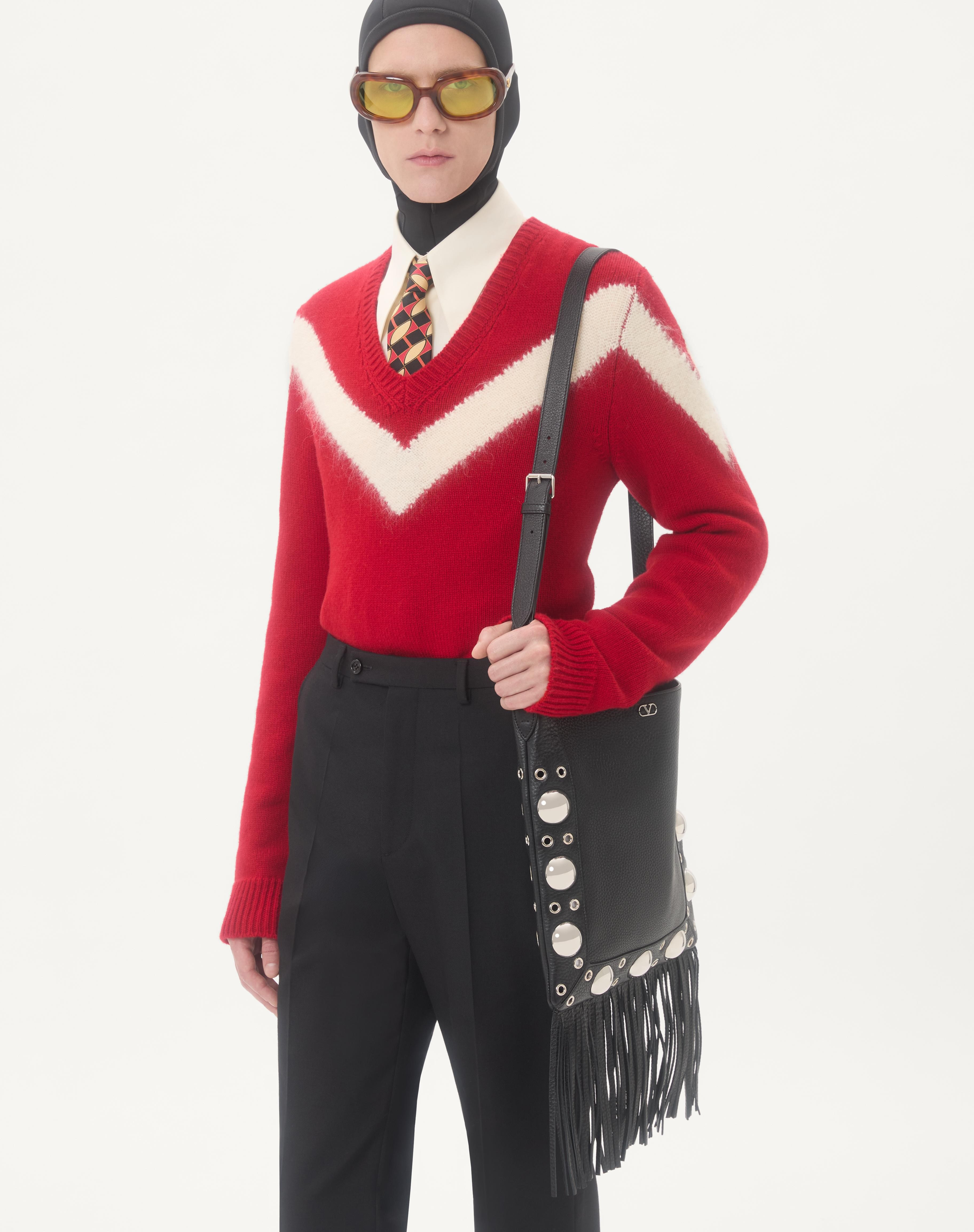 VALENTINO WOOL SWEATER WITH VLOGO BOW AT THE BACK - 3