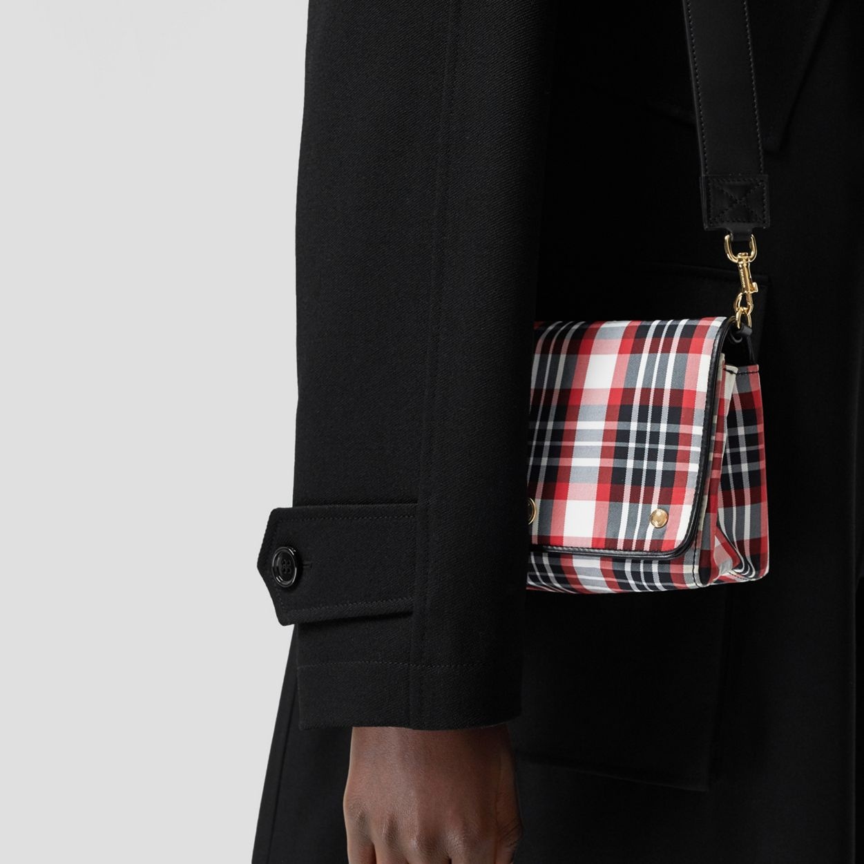 Small Tartan Nylon Crossbody Bag - 3